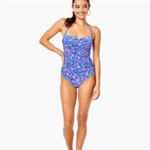 NWT Lilly Pulitzer Flamenco One Piece Swimsuit | Size 14 | Color: Takin’ it Easy